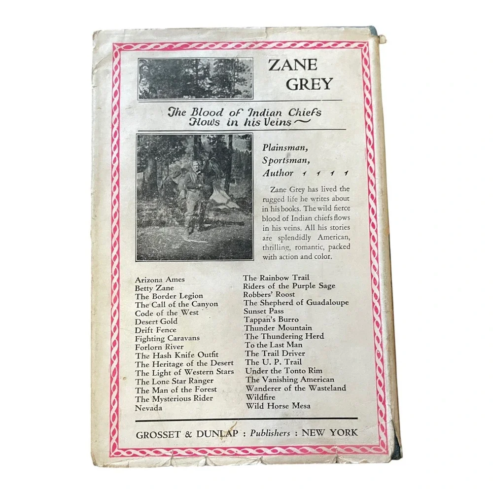 The Hash Knife Outfit Zane Grey 1933 Grosset & Dunlap Western Hardcover Book